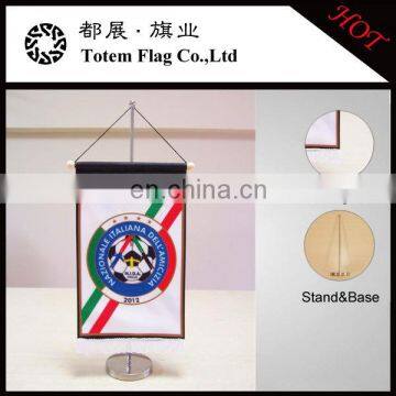 Cheap Custom Pennant Flags with Mini Table Flag Stand