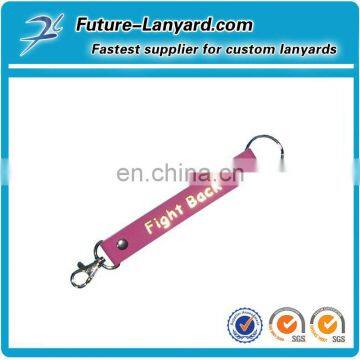 short key strap with metal single ring