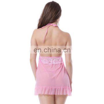 Fashionable Cheap Wholesale Girls Pink Night Sleeping Dress photo-4