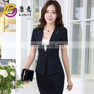 2017 Newly Slim Business Skirt Suits Office Lady Workwear With Short Sleeved photo-2