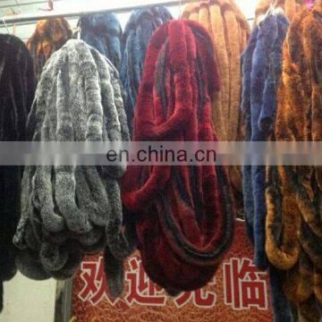 Factory wholesale customized size real rabbit fur trimming