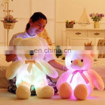 HI CE new product custom plush toy led light bear toy in promotion