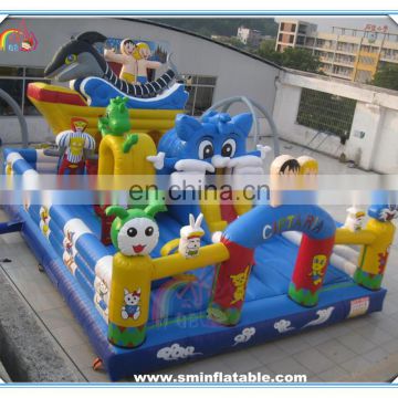 2016 funny game inflatable amusement park,inflatable funcity,inflatable jumping bouncer slide for kids