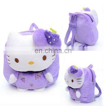 lovely baby hello kitty soft bag for kids/hello kitty plush bag