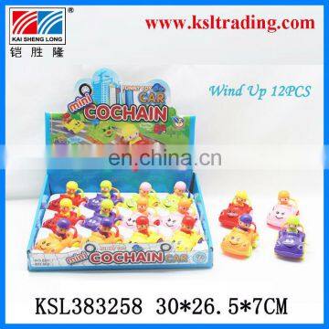 plastic toy wind up car for kids with doll