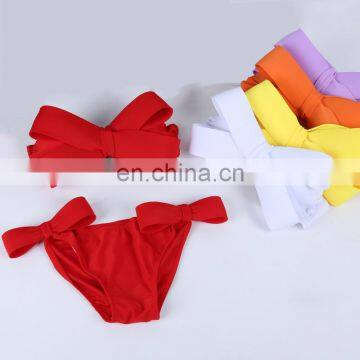 Swimwear Brazilian Bikini Big Bow Bandeau Beach Wear Halter Swimsuit Push Up Bathing Suit photo-3
