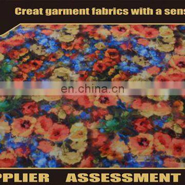 Flower design print digital printing jersey knit fabric wholesale