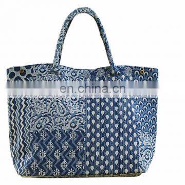 New Embroidery Indigo Handbag Women Tote Shoulder Bag Indian Boho Bag Beach Bag Shoulder Bag