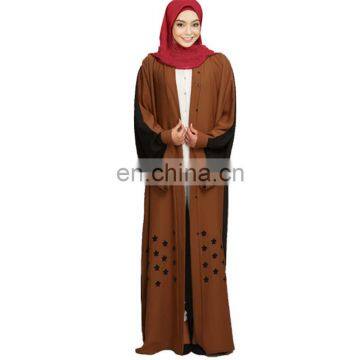 Plus size custom new arrival latest design new model abaya in dubai cheap open abaya 2017