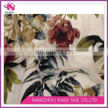 2017 Topselling Floral Printing Nylon Rayon Burnout Silky Velvet Fabric photo-4