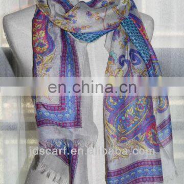 satin polyester square scarf JDYVP-001# Printing scarf 100% voile polyester shawl wholesaler