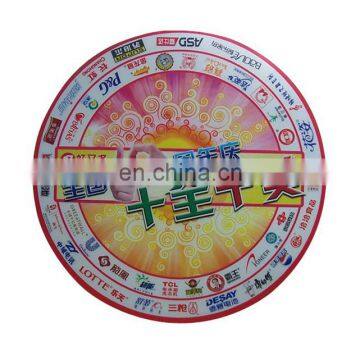 round shaped cheap custom make plastic placemats