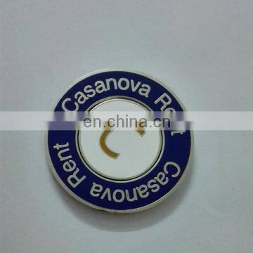 Hard enamel magnetic golf ball markers customized company logo ball markers