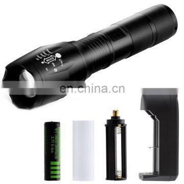 1000lm Bright Light XML T6 Outdoor Wild Hunt Working LED Professional Hike Metal Flashlight photo-2