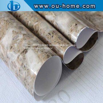 OUHOME Glossy Marble Effect Contact Paper Film Vinyl Self Adhesive Foil photo-2