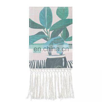2019 New Arrival Printing Wall Hanging Artistic Wall Tapestry With Cotton Tassels photo-3