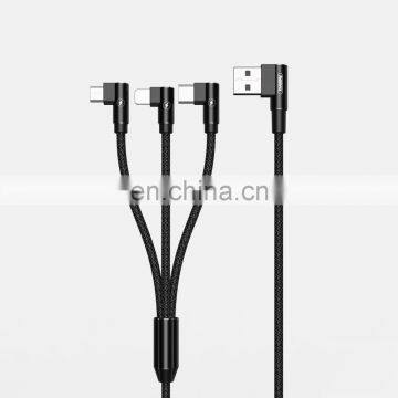 Remax 2020 New Arrivals Mobile Micro USB Cable Braided  3 in 1 Charging lighting / micro / type c Cable