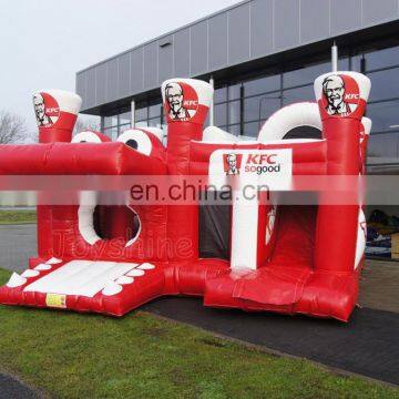 Inflatables KFC Crocodile Bounce House Slide Combo Blow Up Kids Jumping Houses With Slide photo-3