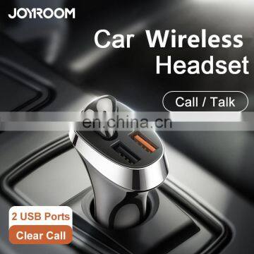 JOYROOM Car Charger With Wireless Earphone Dual USB Fast Chargers for Phone Charger Car photo-3