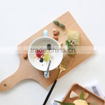 Custom Logo Wooden Chopping Block With Handle