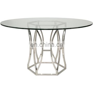 Customized round toughened clear tempered  glass table top