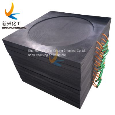 Anti-slip UHMWPE Crane outrigger pads/Jacking leveling blocks