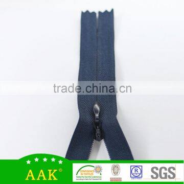 #3 Nylon Coil Zipper auto lock stopper Close end nylon zipper invisible zipper