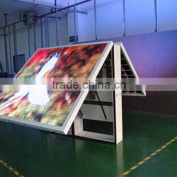 2015 HD P10 full color outdoor double sided led sign/rgb full color led display boards