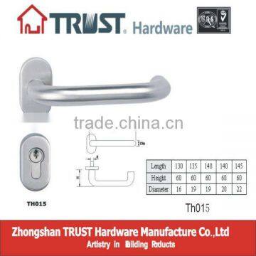 TH015:Trust Stainless Steel Hollow round door Handle with Escutcheon