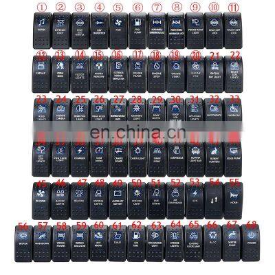 1pcs 12V 24V Car Boat Caravan Rocker Switches Waterproof Rocker Switch Dual Blue LED Light Bar 4x4 photo-2