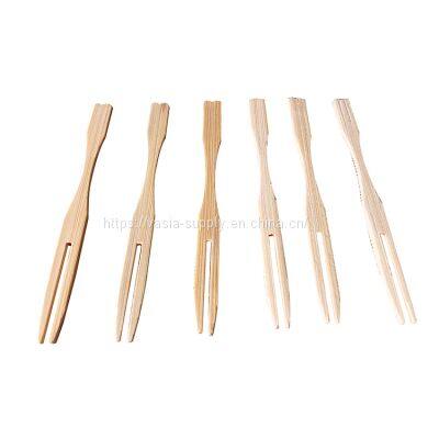 Cheap Disposable Bamboo Dessert Fork Bamboo Snack Fork Small Bamboo Appetizer Fork