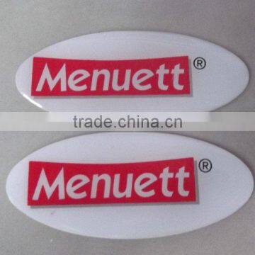 China factory direct sale beautiful dome wall label,best wholesale resin custom epoxy sticker