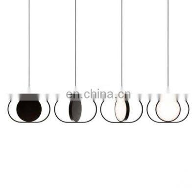 Hot Sale LED Round Shape Rotatable Design Black Metal Industrial Pendant Light