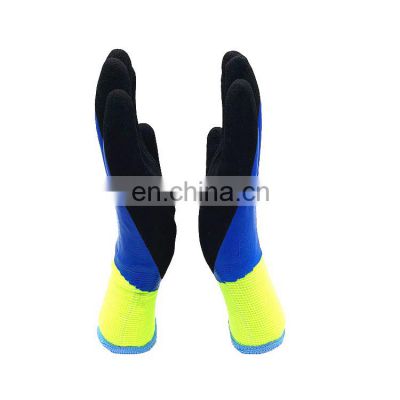 Huayi Blue Polyester Nitrile Foam Rubber Gloves Price