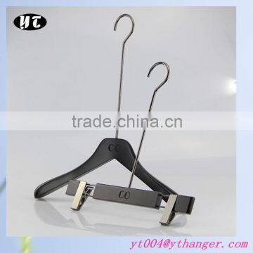 long hook fashion matched set wooden hanger with custom logo