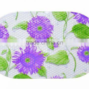 PVC bath printed bath mat mat anti-slip mat (JK-6636T)