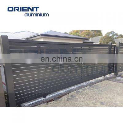 DIY WPC Aluminum Driveway Sliding Gate For Home Front Door
