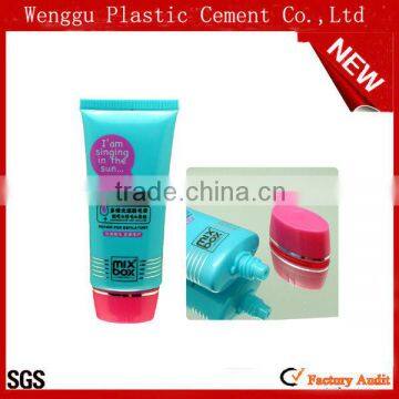 35mm High quality clear printed PE oval cosmetic package with Screw cap Plastic soft cosmetic tube