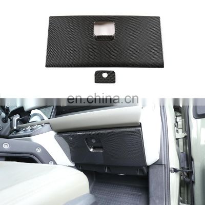 Auto parts 20-21 for Land Rover Defender co-pilot storage box decorative panel ABS carbon fiber pattern 2-piece set