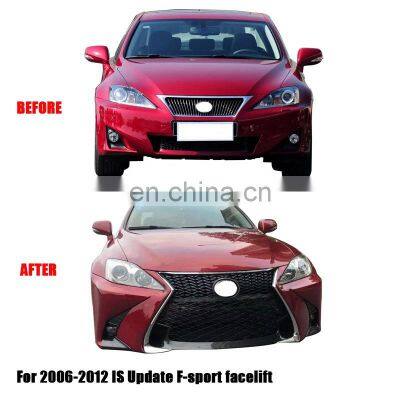 New facelift 2006-2012 IS250 IS300 IS250C update GSF CONVERSION KIT IS bumper body kit with fog lamp for F-sport GRILLE