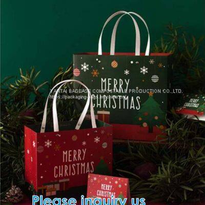 China Manufacturer Matt Lamination Christmas Gift Paper Bag With Cotton Handle,New Design White Handmade Paper Bag Pack photo-3