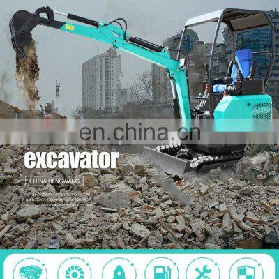 HENGWANG HW-17 1.7 Ton Rake Attached Small Crawler Excavator for Trenching photo-2
