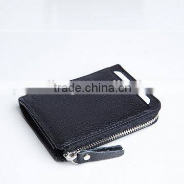 2016 Pebbled Leather Mini Card Holder Wallet With Front Card Slot for Women for Men photo-4