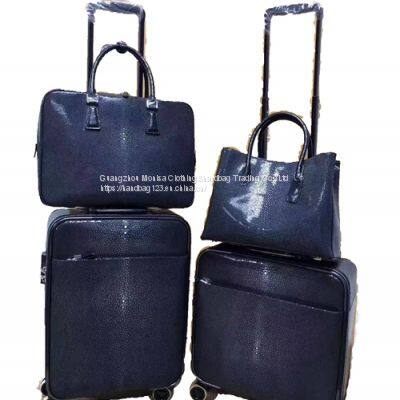 Leather Suitcase Business Leather Trolley Case Male Universal Wheel Female Suitcase Boarding Case