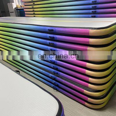 Outdoor Indoor Eco-friendly Products Inflatable Air Track Gymnastic Fitness PVC Gym Exercise Air Airtrack Mat Yoga Mat Set photo-4