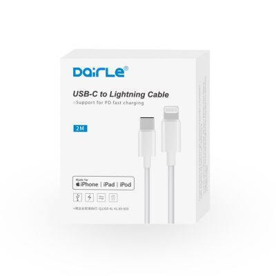 Original White Mfi Type c to Lightning 2 m Usb c to Lighting Cable for Iphone 13 Pro Max photo-4