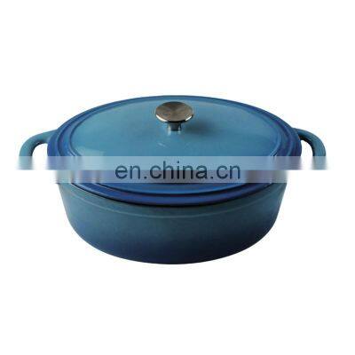 Cast Iron Casting Yellow Enamel Cookware Casserole Pan Pot photo-5