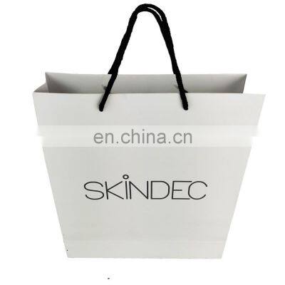 Eco-friendly Custom White Kraft Thanksgiving Gift Paper Packaging Shipping Bags for Shoes & Clothing With Ribbon Handle photo-5