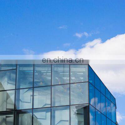 Glass curtain wall for commercial building, glass facade, window wall Tempered Low-e spider curtain wall glass with big size