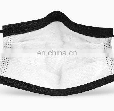 Personal Protective Equipment 3 Ply Disposable Face Masks With Logo BFE 98% Black Mask Mascarillas